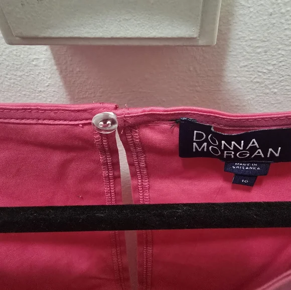 Donna Morgan Vibrant Pink Flambe Mini Dress - Picture 6 of 6